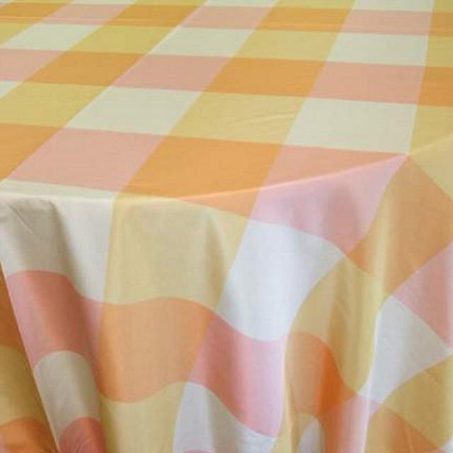 Rental store for LINENS  PLAID - MANGO TANGO - 132 IN. in Nashville TN