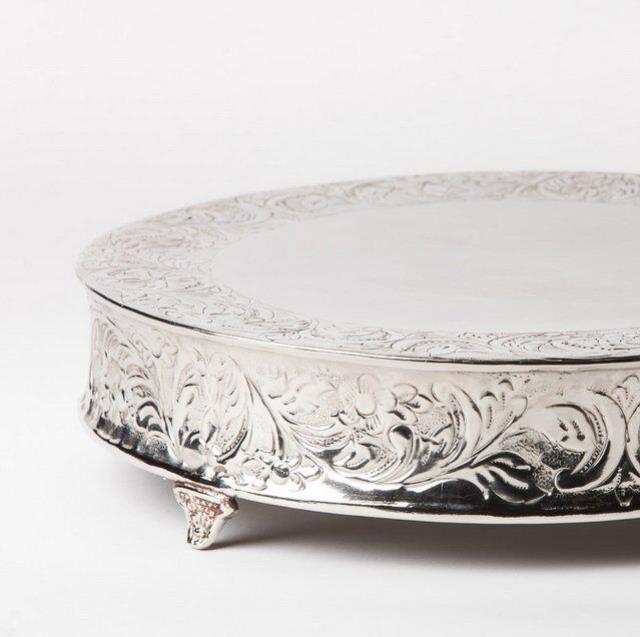 Rental store for 14 IN. ROUND ANTIQ SILVER CAKE PLATEAU in Nashville TN